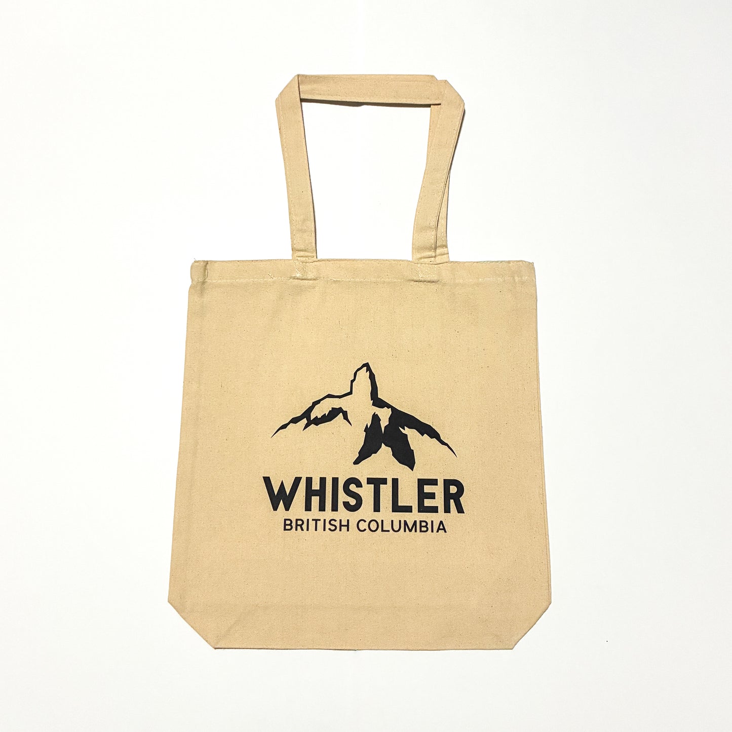 Heavy canvas tote with The Black Tusk and "WHISTLER BRITISH COLUMBIA"