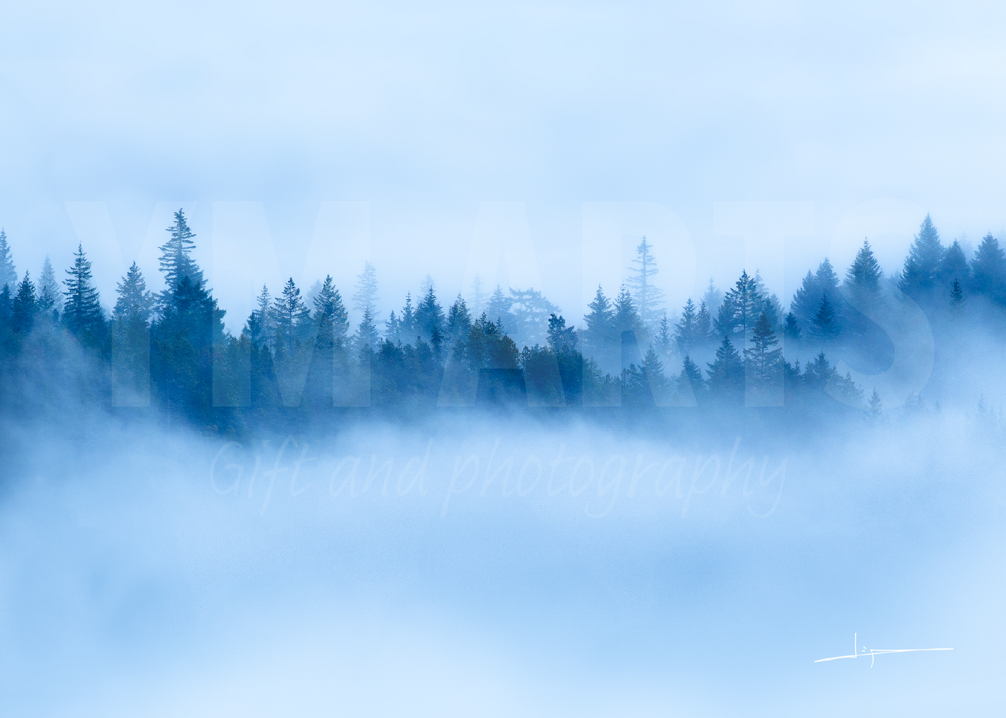 Matted print of photograph "Misty morning in Sea to Sky Country" #00801