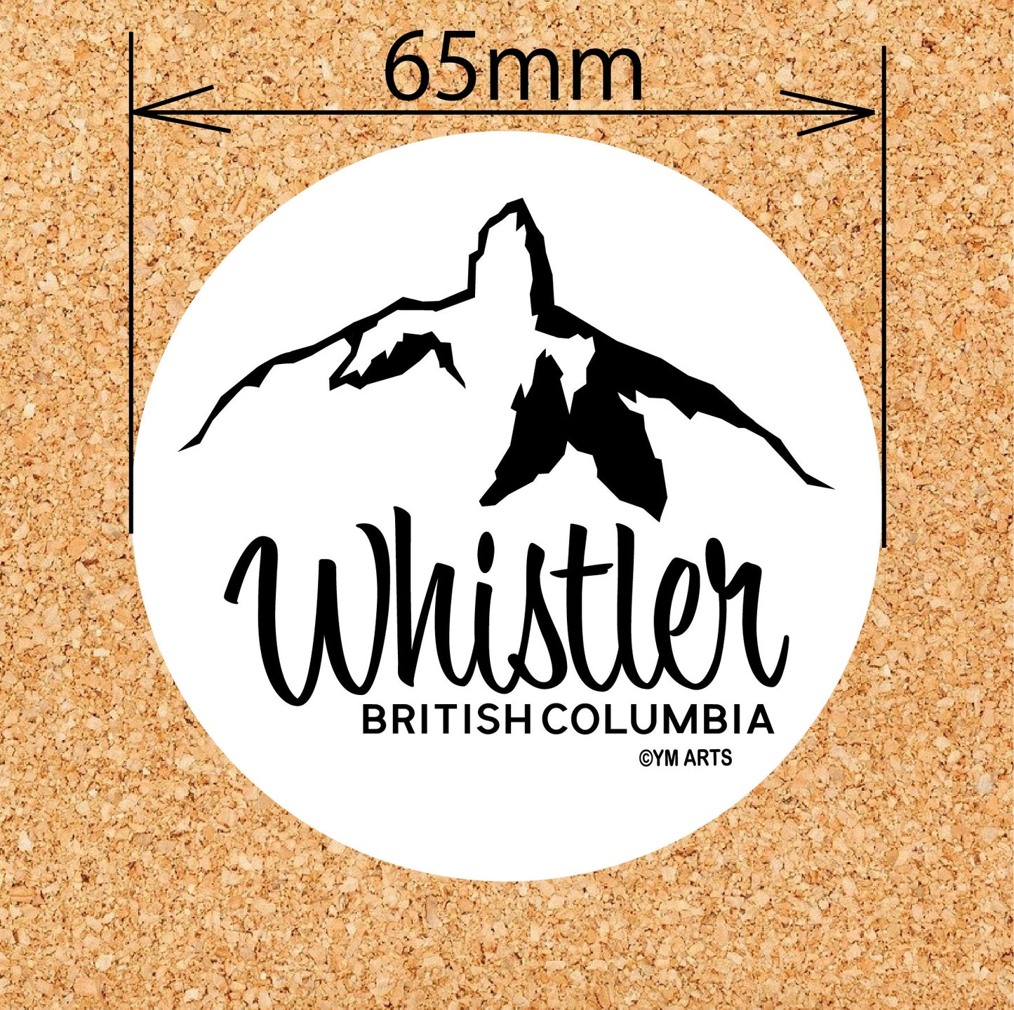 The Black Tusk round vinyl sticker 65mm diameter