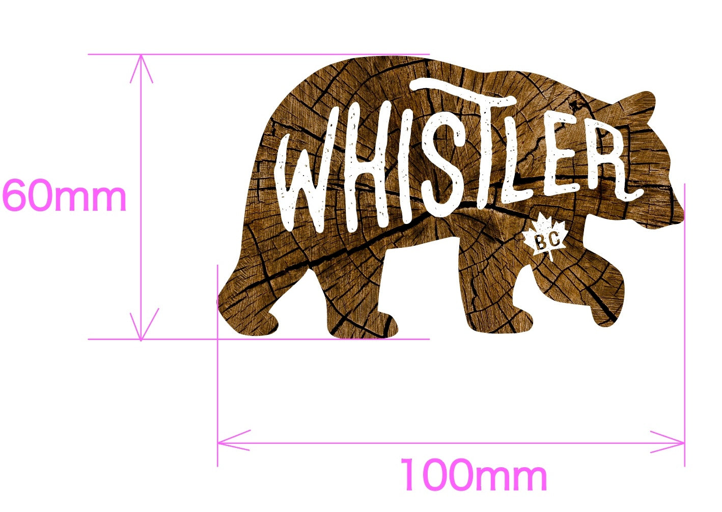 Walking bear die-cut vinyl sticker