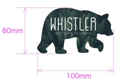 Walking bear die-cut vinyl sticker