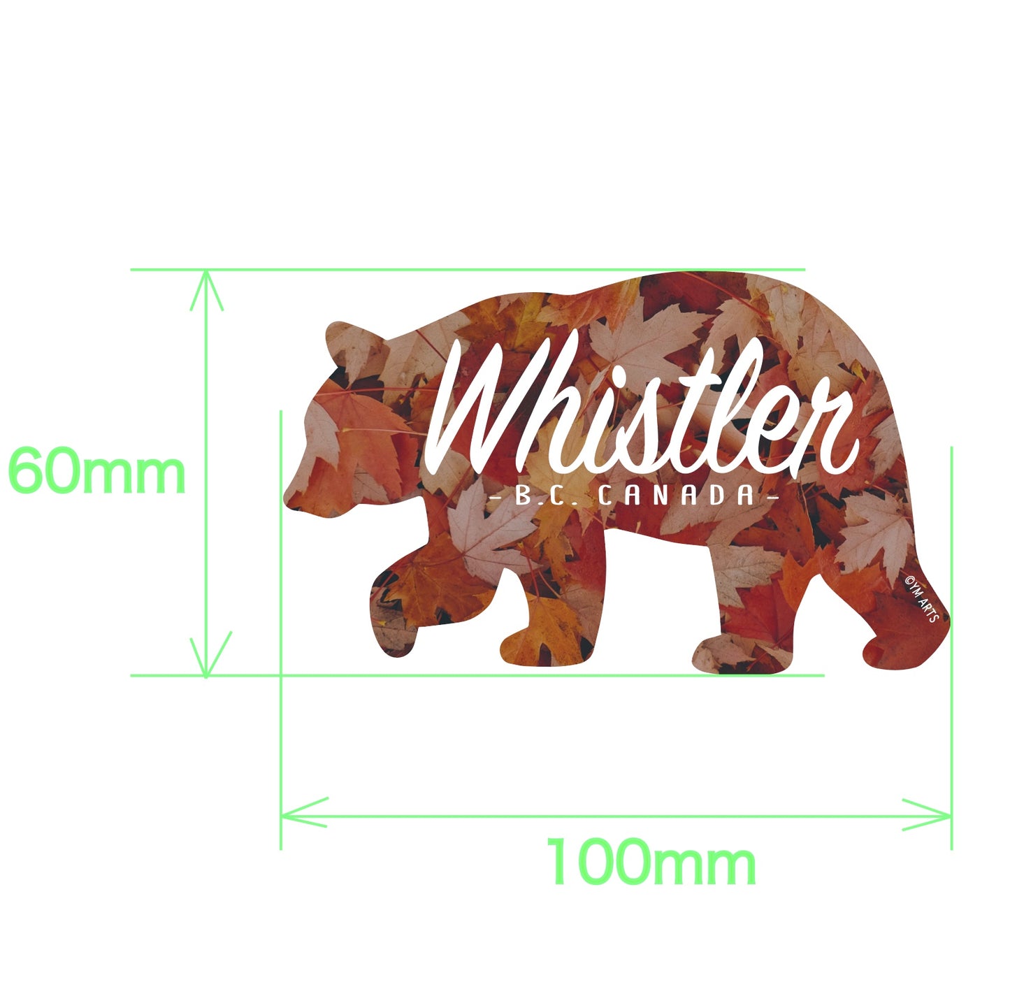 Walking bear die-cut vinyl sticker