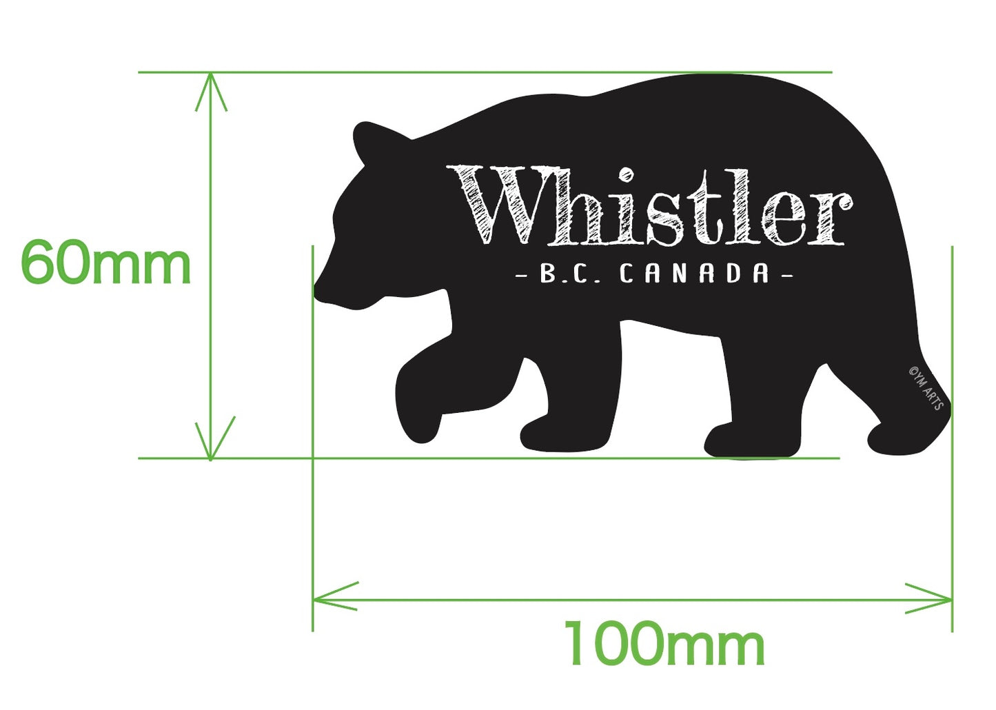 Walking bear die-cut vinyl sticker
