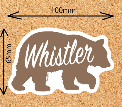 Walking bear die-cut vinyl sticker