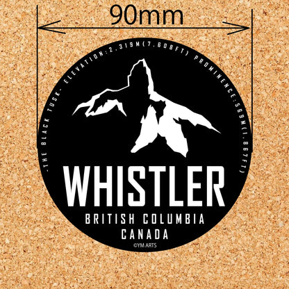 The Black Tusk round vinyl sticker 90mm diameter