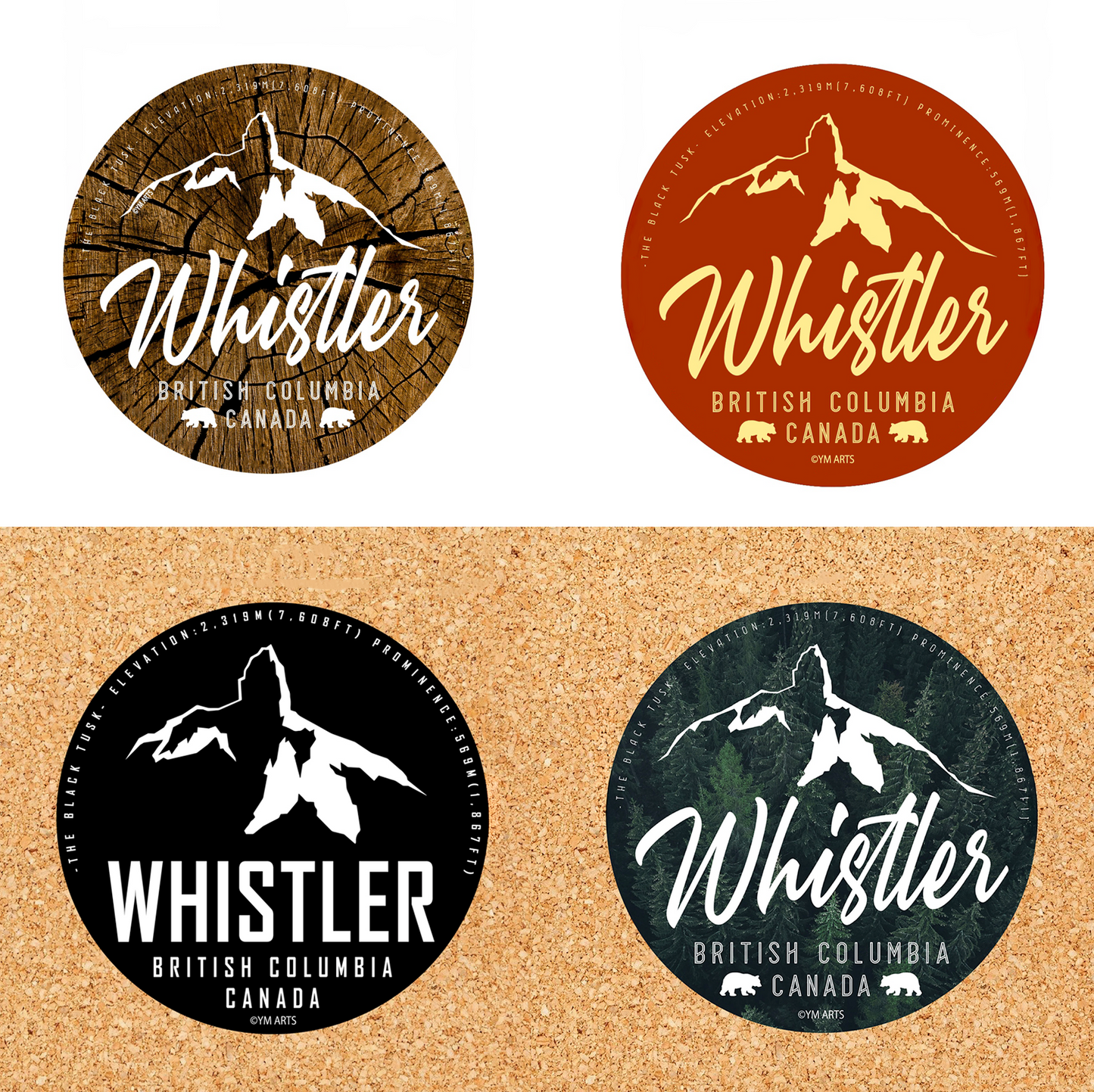 The Black Tusk round vinyl sticker 90mm diameter