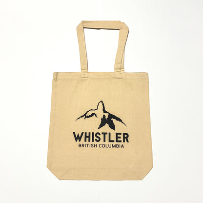 12L heavy canvas tote bag with bottom gusset "WHISTLER BRITISH COLUMBIA"