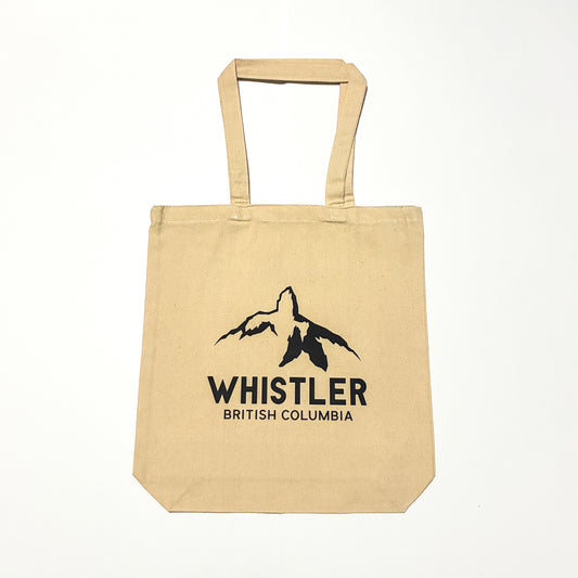 12L heavy canvas tote bag with bottom gusset "WHISTLER BRITISH COLUMBIA"