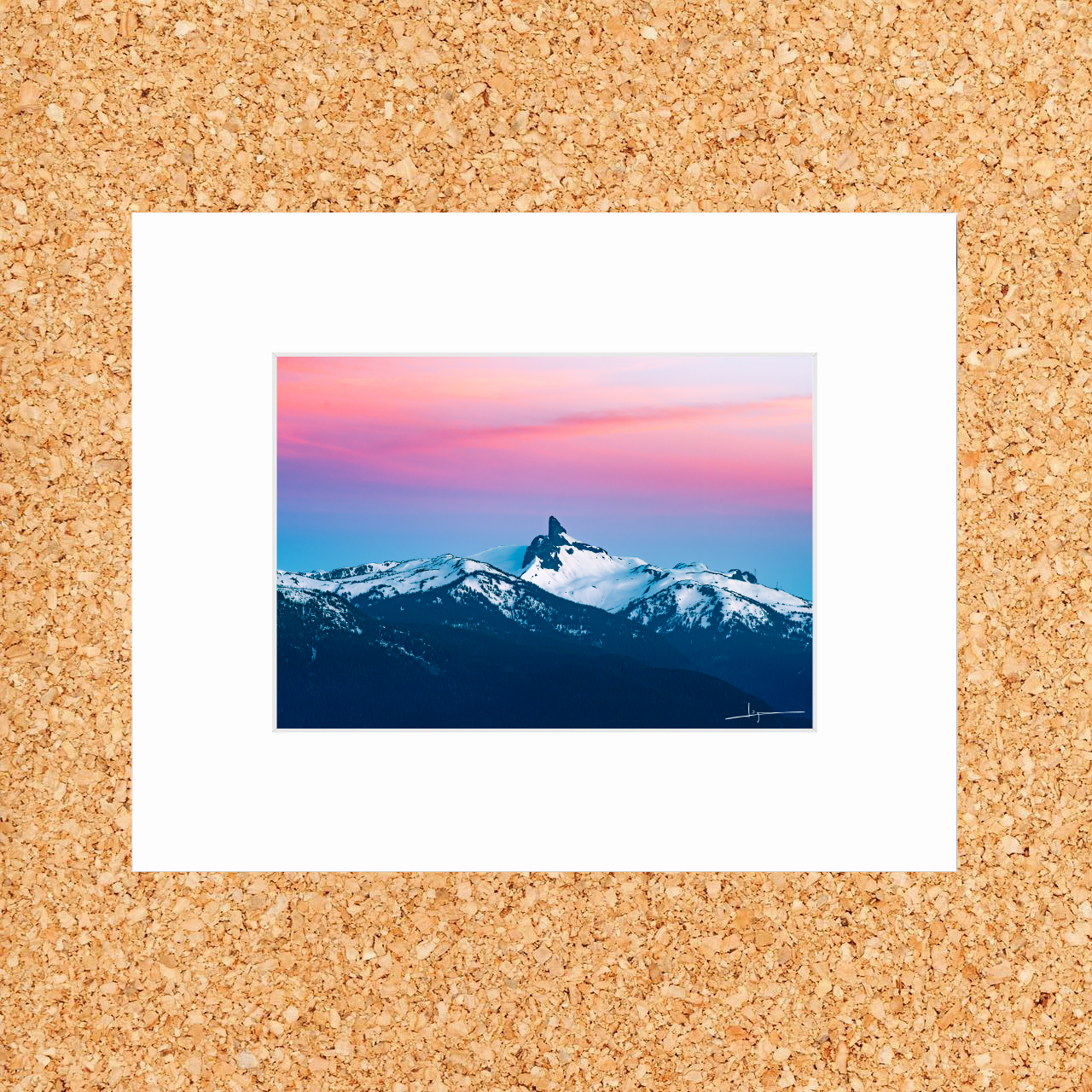Matted print of photograph "The Black Tusk" #01601