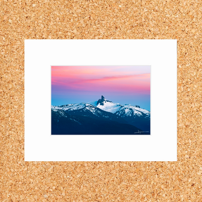 Matted print of photograph "The Black Tusk" #01601
