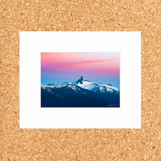 Matted print of photograph "The Black Tusk" #01601